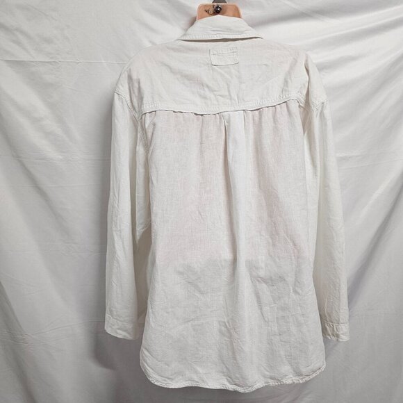 Free People We The Free Made For Sun Linen Shirt Women Size M Almost White - Picture 11 of 15